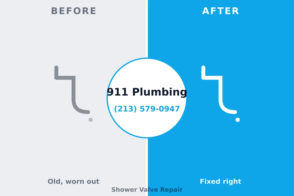 Before and after: plumbing repair Richland, WA